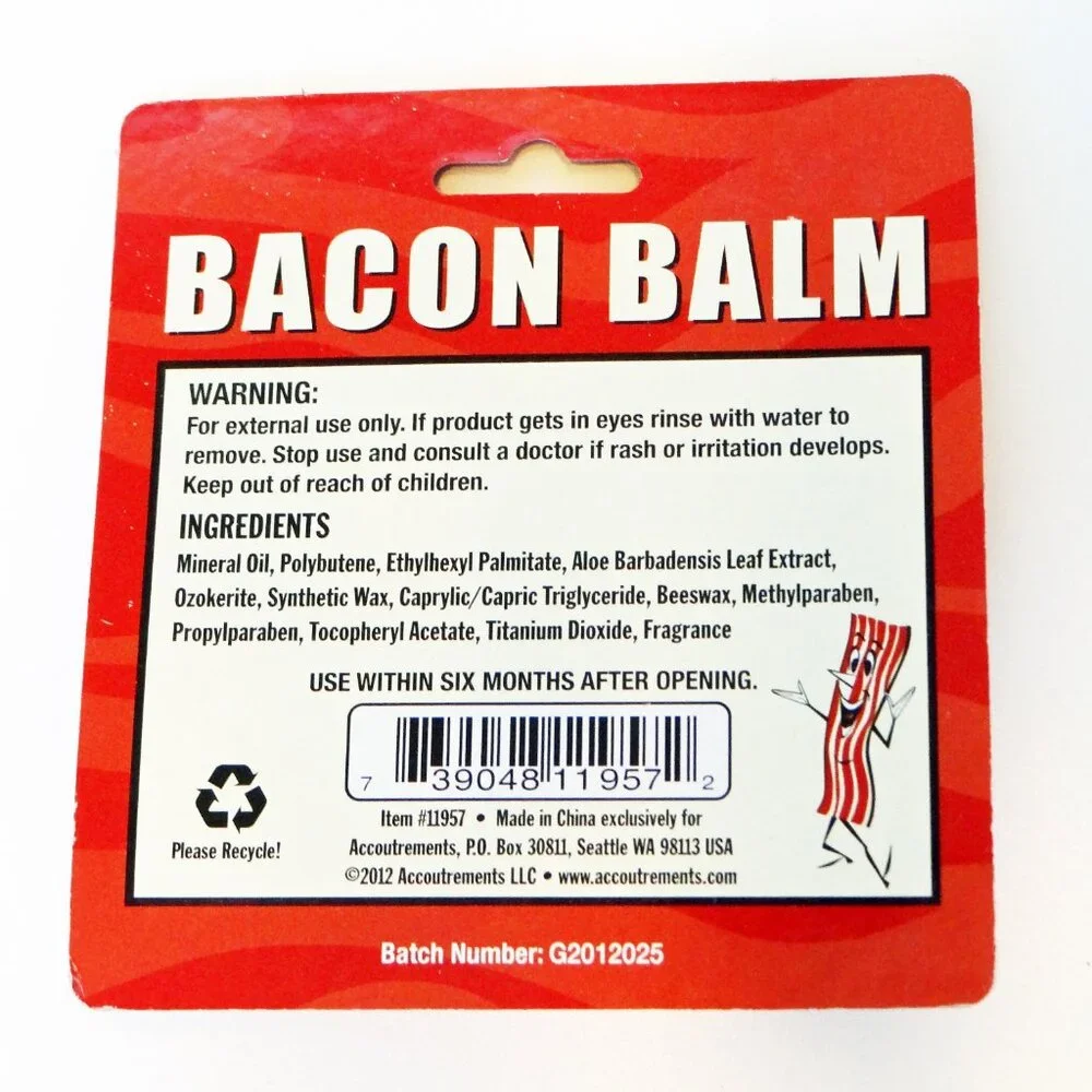 Bacon Soap & Bacon Lip Balm Novelty Gag White Elephant Gift NEW